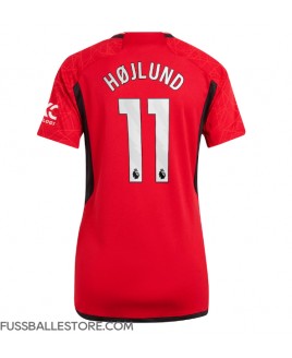 Günstige Manchester United Rasmus Hojlund #11 Heimtrikot Damen 2023-24 Kurzarm